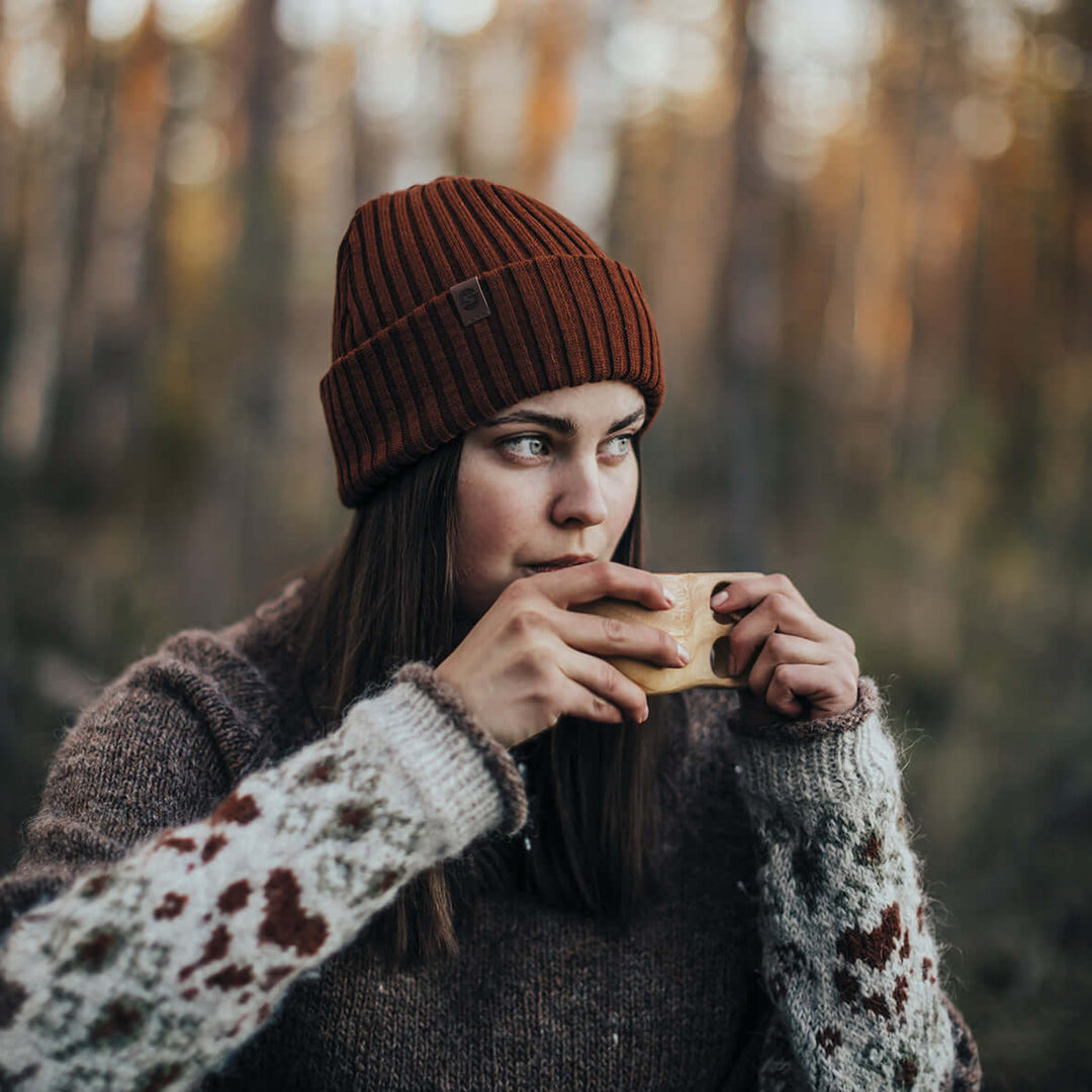Beanie SuperYellow Natur Recycled Merino Wool Beanie 