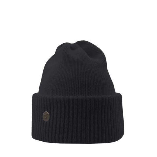 Beanie SuperYellow Norden Chunky Merino Wool Beanie Black
