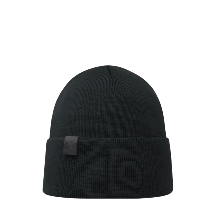 Beanie SuperYellow Otso Lightweight Merino Wool Beanie For All Year Use Black