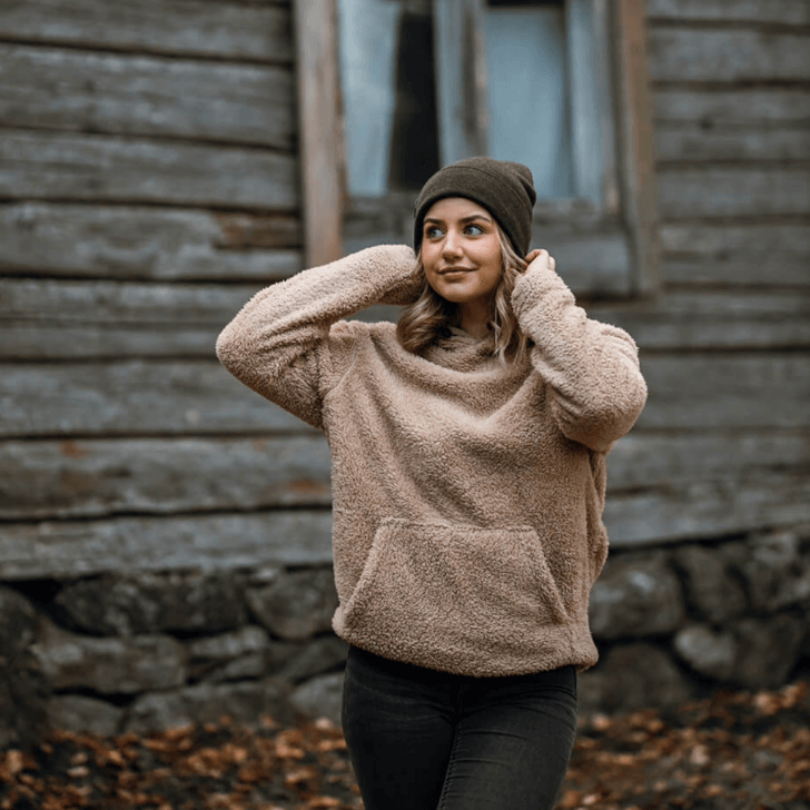 Beanie SuperYellow Otso Lightweight Merino Wool Beanie For All Year Use Dark Brown