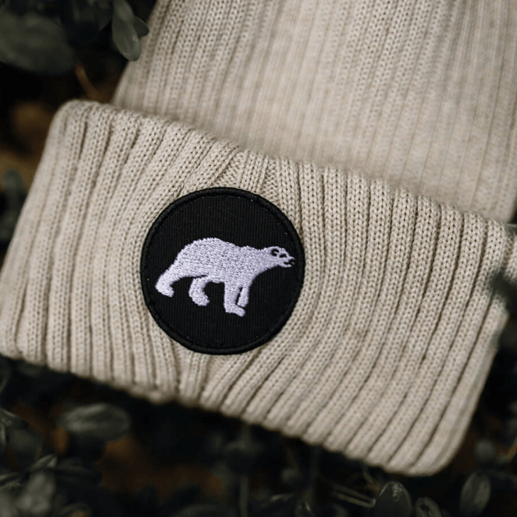 Pompom Beanie SuperYellow Polar Merino Wool Pompom Beanie Vanilla