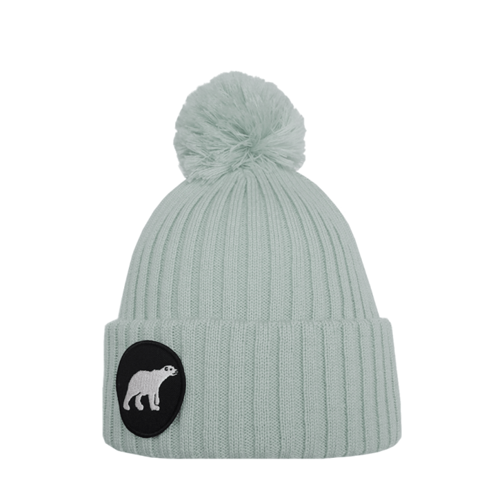 Pompom Beanie SuperYellow Polar Merino Wool Pompom Beanie Pastel Mint