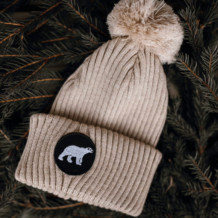 Pompom Beanie SuperYellow Polar Merino Wool Pompom Beanie Vanilla