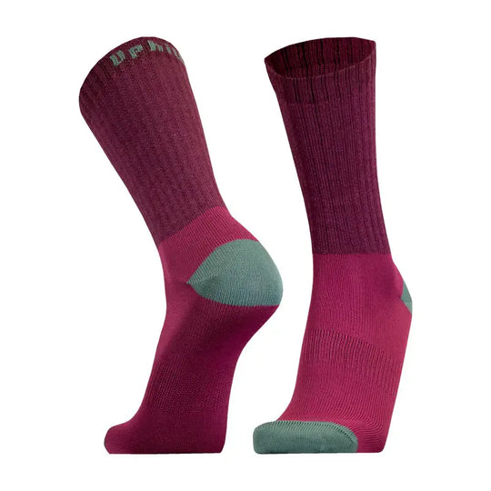Work Socks UphillSport Posio 3-Layer Merino Wool Work Socks Front Wine