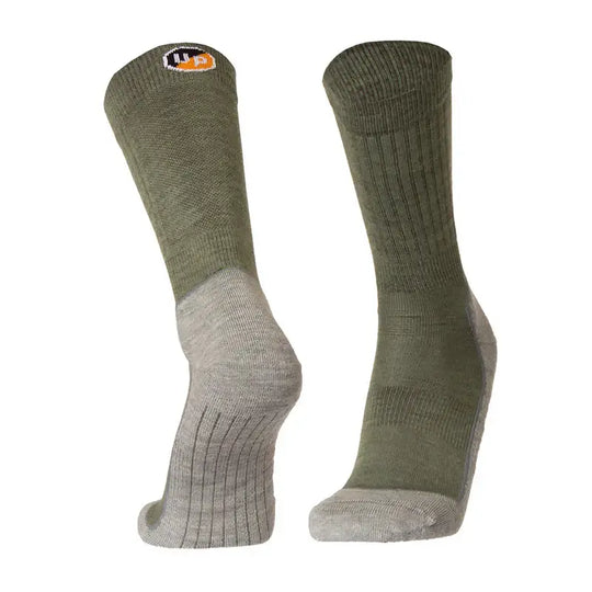 Hiking Socks UphillSport Repo 4-layer Merino Wool With Drytech Hiking Front Green Grey