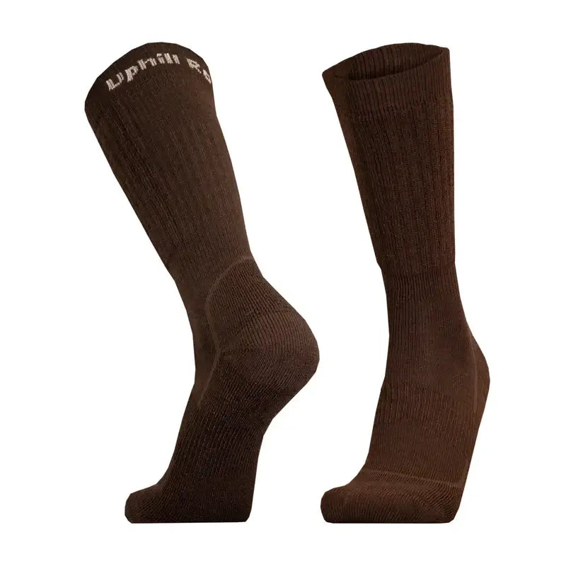 Fishing Socks UphillSport Rova Multilayer Merino Wool Fishing Socks For Extreme Cold Front Brown