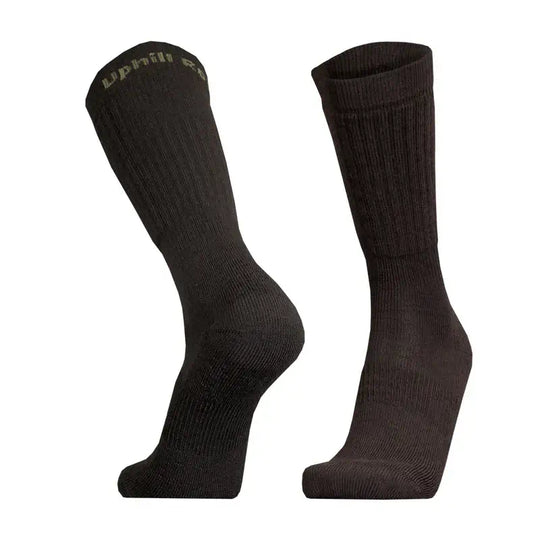 Fishing Socks UphillSport Rova Multilayer Merino Wool Fishing Socks For Extreme Cold Front Black