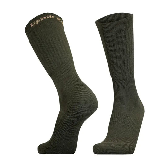 Fishing Socks UphillSport Rova Multilayer Merino Wool Fishing Socks For Extreme Cold Front Green