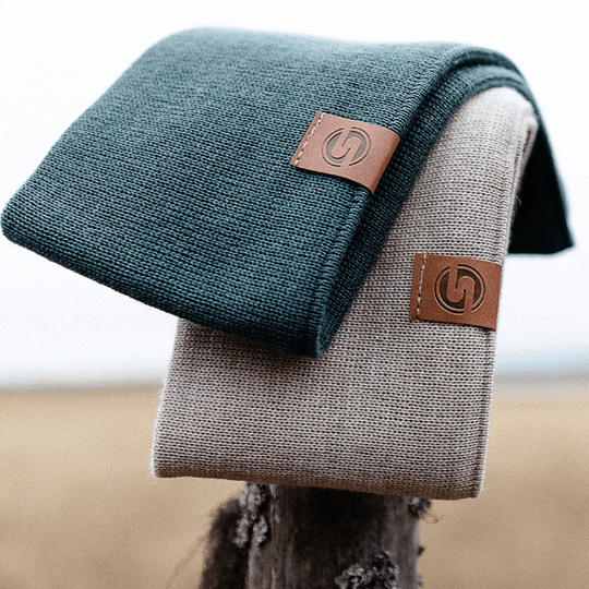 Headband SuperYellow Saame Merino Wool Headband Vanilla and Fog Green