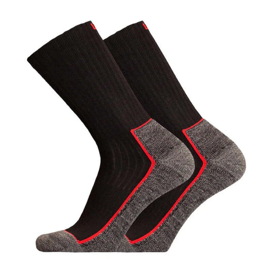 Hiking Socks UphillSport Saana Merino Wool Hiking Socks With Seamless Toe Side Black