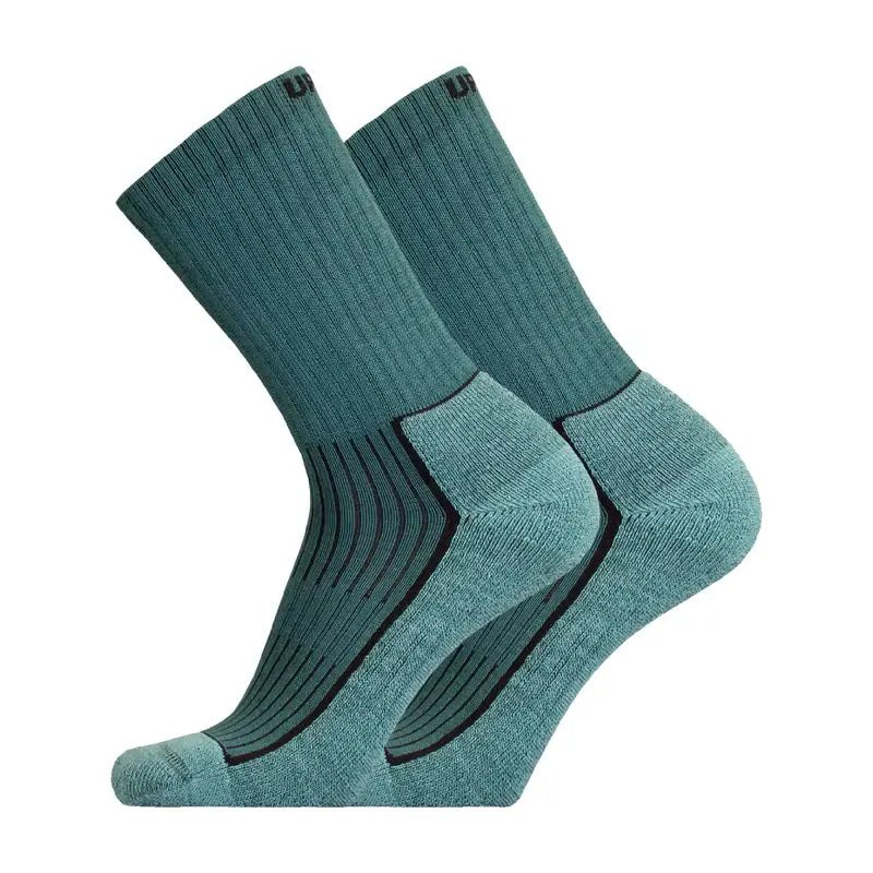 Hiking Socks UphillSport Saana Merino Wool Hiking Socks With Seamless Toe Side Green