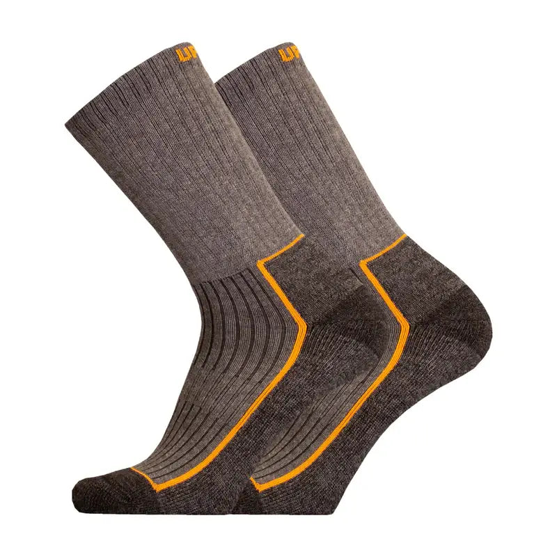 Hiking Socks UphillSport Saana Merino Wool Hiking Socks With Seamless Toe Side Grey