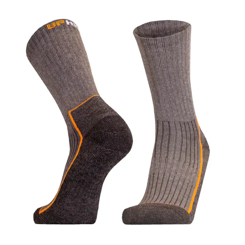 Hiking Socks UphillSport Saana Merino Wool Hiking Socks With Seamless Toe Front Grey