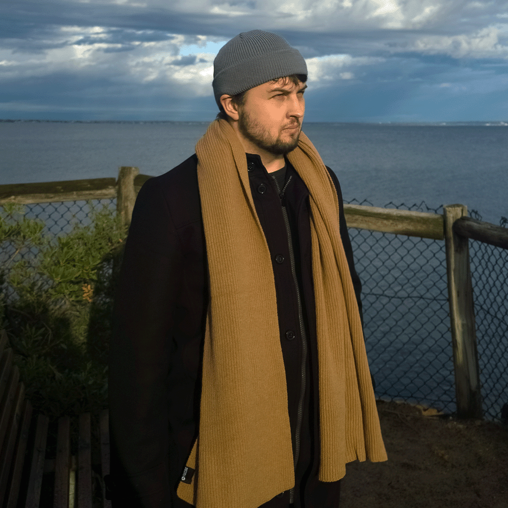 Sandy Merino Wool Scarf Toffee
