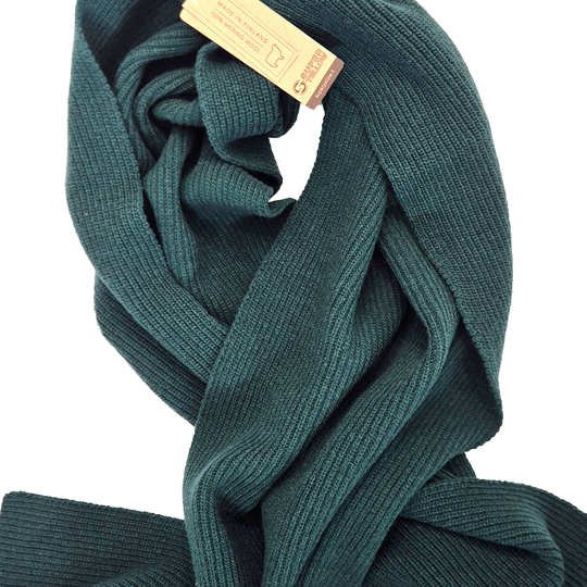 Scarf SuperYellow Sandy Merino Wool Scarf Dark Green