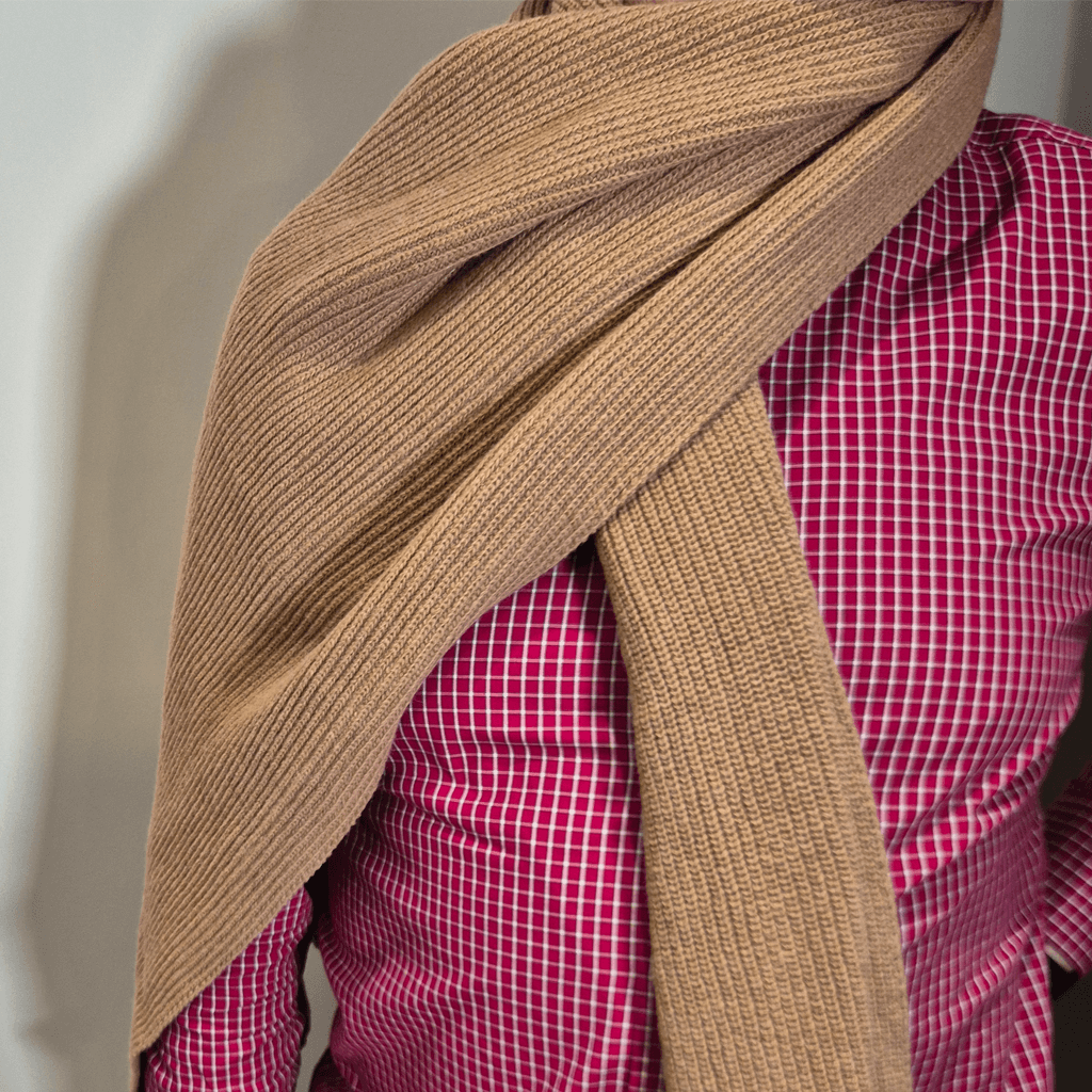 Scarf SuperYellow Sandy Merino Wool Scarf Toffee