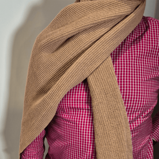 Scarf SuperYellow Sandy Merino Wool Scarf Toffee