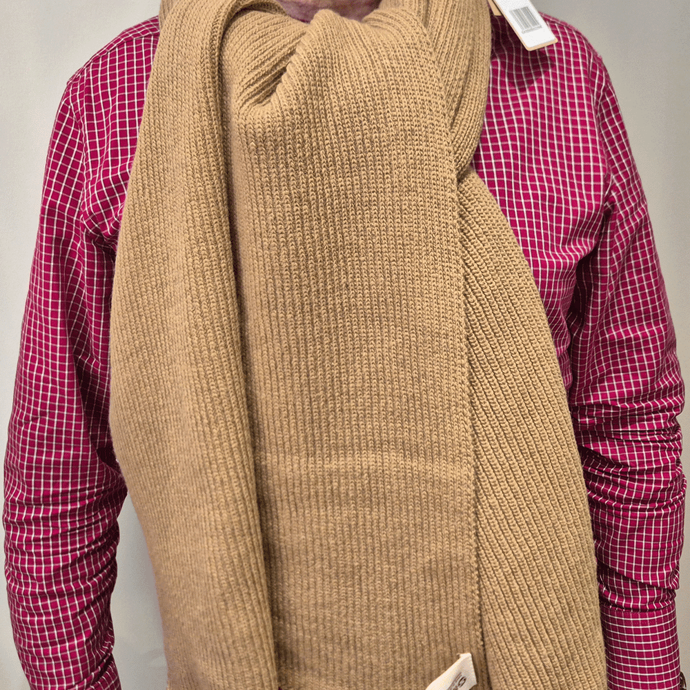 Scarf SuperYellow Sandy Merino Wool Scarf Toffee