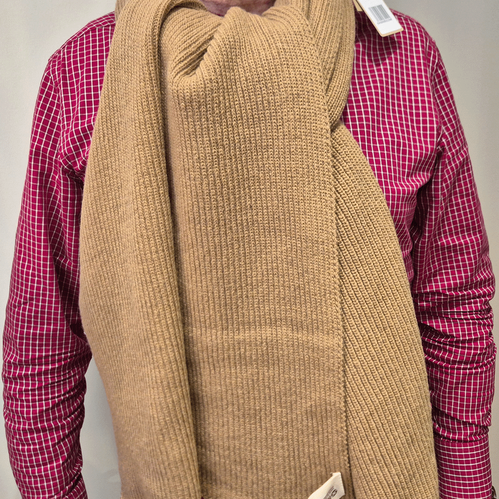 Scarf SuperYellow Sandy Merino Wool Scarf Toffee