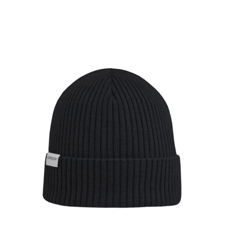 Beanie SuperYellow Skogen Lyocell & Merino Wool Beanie Black