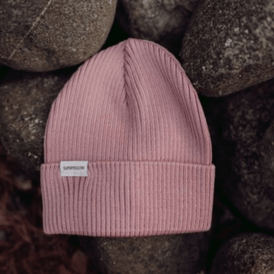 Beanie SuperYellow Skogen Lyocell & Merino Wool Beanie Light Pink