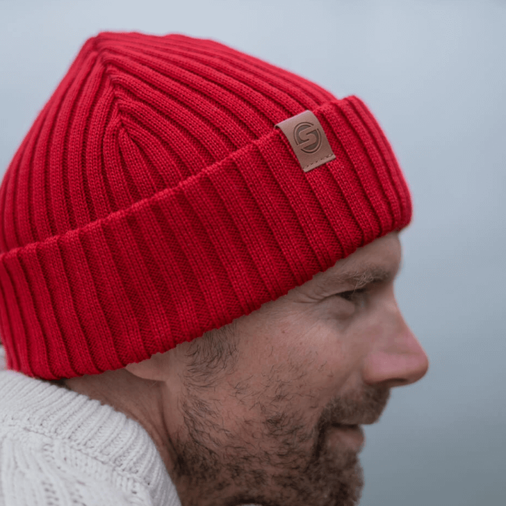 Sailor Beanie SuperYellow Merino Wool Sailor Beanie Red