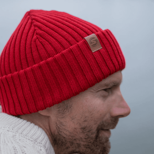 Sailor Beanie SuperYellow Merino Wool Sailor Beanie Red