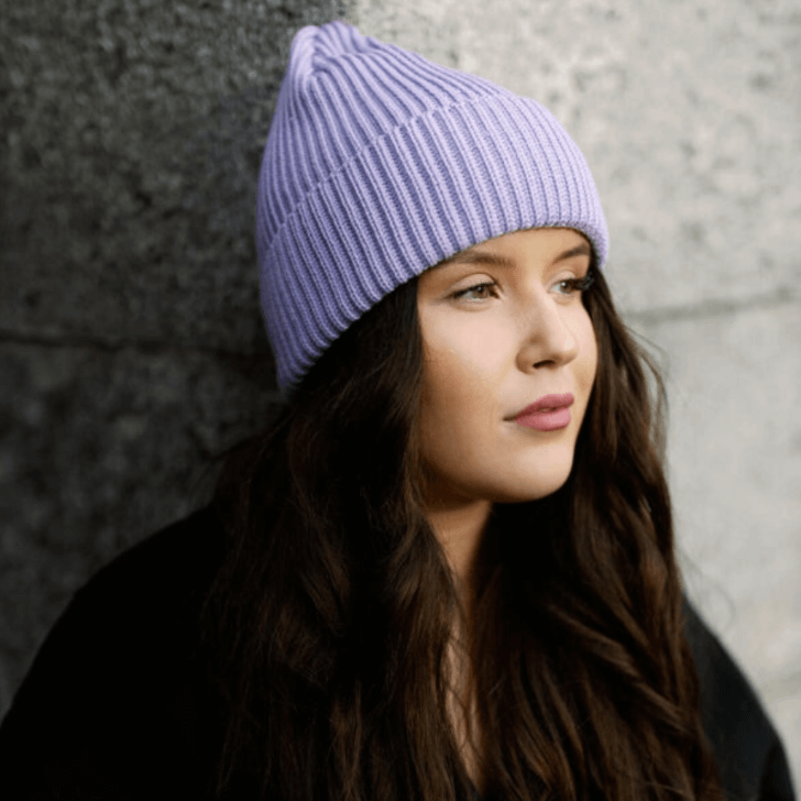 Beanie SuperYellow Hannah Merino Wool Beanie Lavender