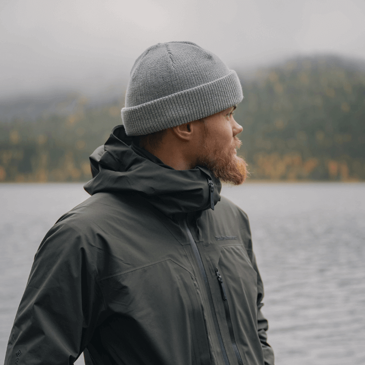 Fisherman Beanie SuperYellow Merino Wool Fisherman Beanie Light Grey