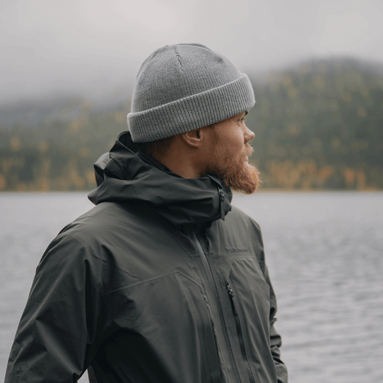 Fisherman Beanie SuperYellow Merino Wool Fisherman Beanie Light Grey