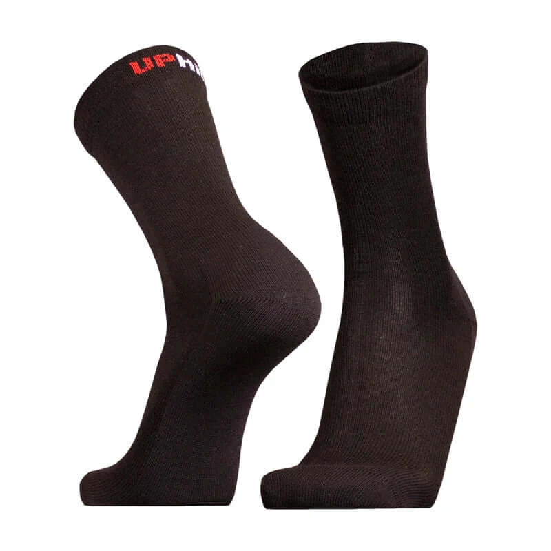 Hiking Socks UphillSport Teijo Merino Wool Liner Hiking Socks Front Black