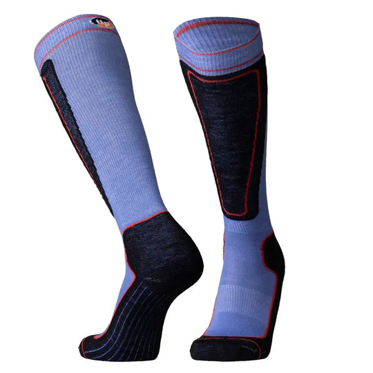 Ski Socks UphillSport Tuntu Multilayer High performance Merino Wool Ski Socks Front Blue Black