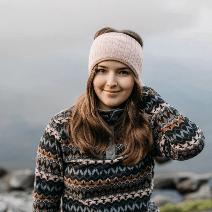 Headband SuperYellow Tuuli Merino Wool Headband Light Pink