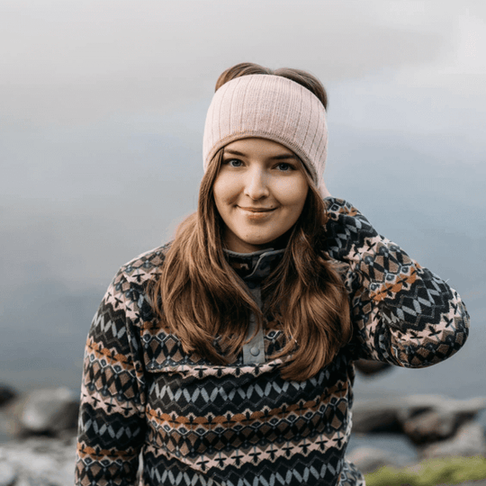 Headband SuperYellow Tuuli Merino Wool Headband Light Pink