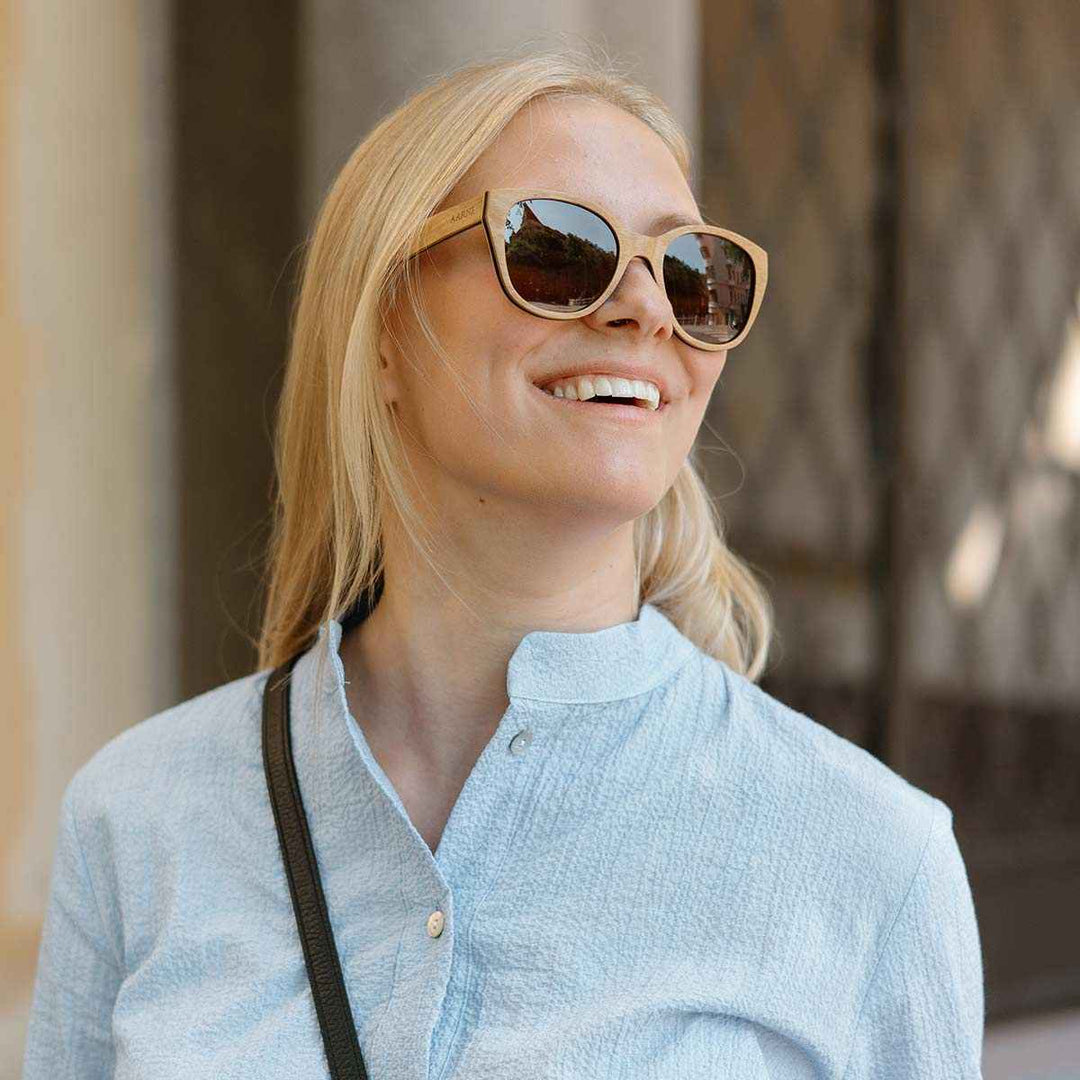 Belle Alder Cat Eye Wooden Sunglasses | Finnish Alder Frames