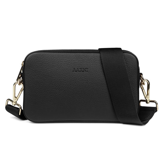 Elk Leather Crossbody Bag Black | Aarni – Durable, Stylish & Sustainable