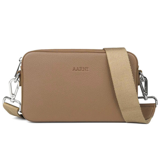 Elk Leather Crossbody Bag Sand | Aarni – Durable, Stylish & Sustainable