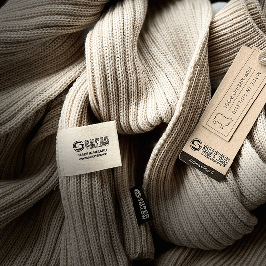 Scarf SuperYellow Kieppi Merino Wool Scarf Vanilla