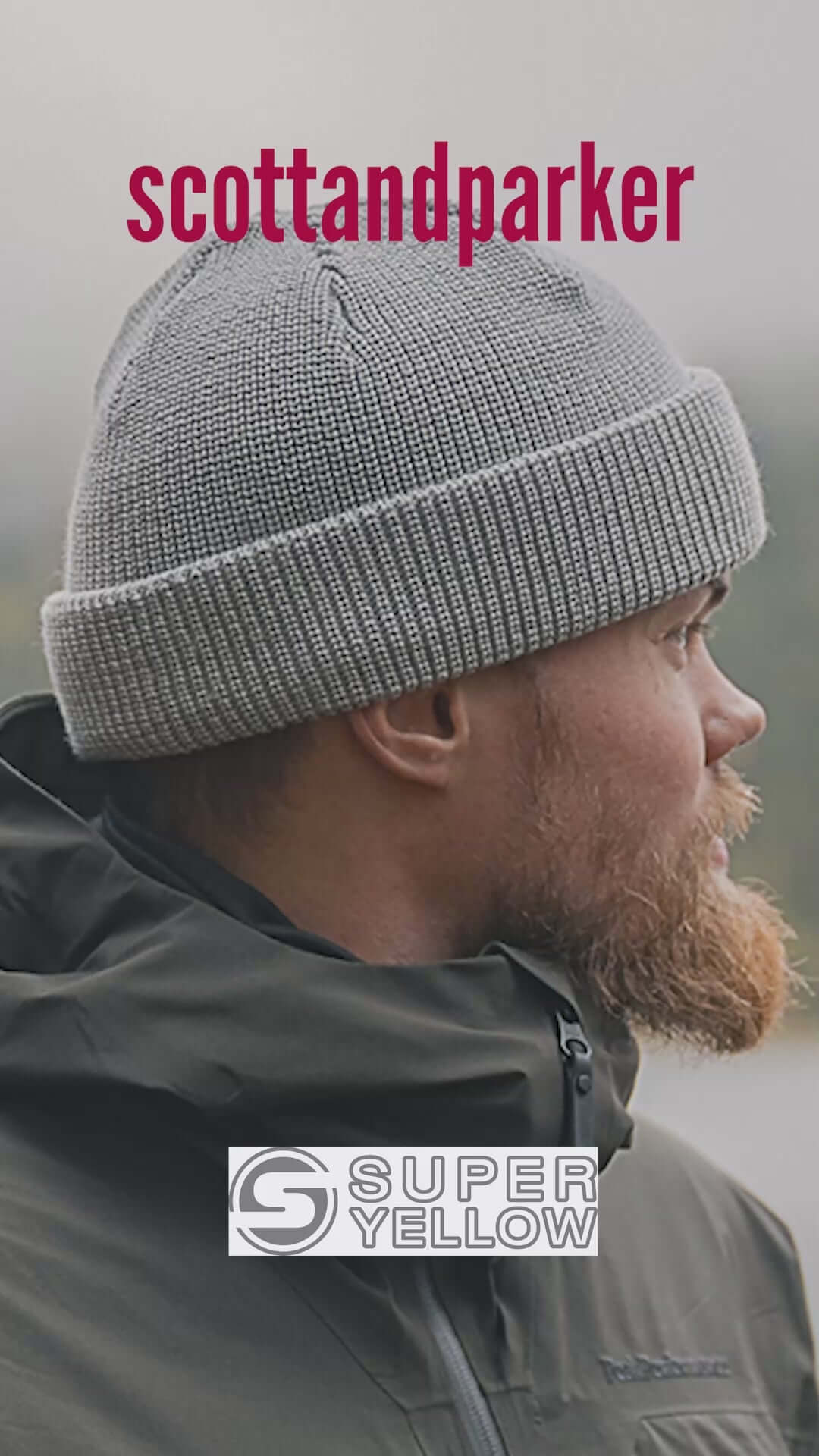 Fisherman Beanie SuperYellow Merino Wool Fisherman Beanie Light Grey Video